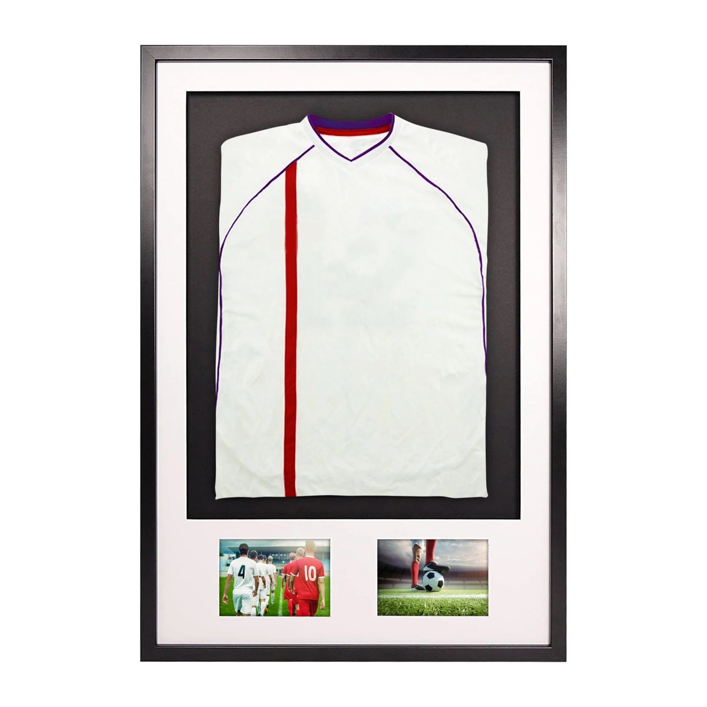 Sports Shirt Frame - Black Frame/White Mount/Black Back Board
