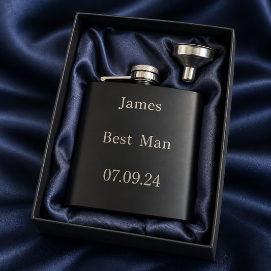 6oz Hip Flask gift box (with engraving)